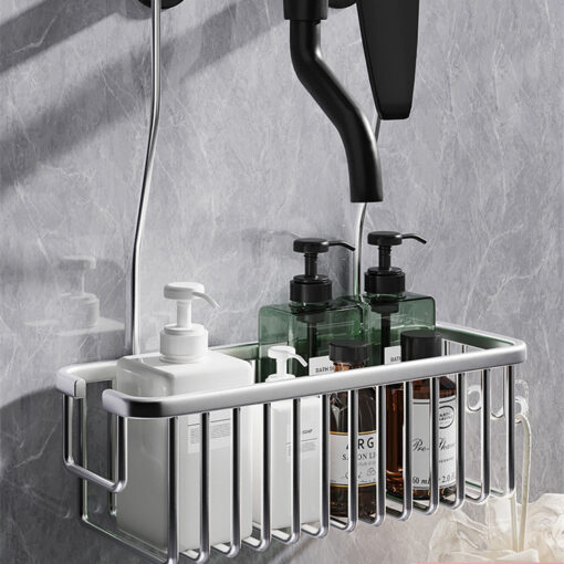 Aluminum Household Punch-free Bathroom Shower Rack - Image 3