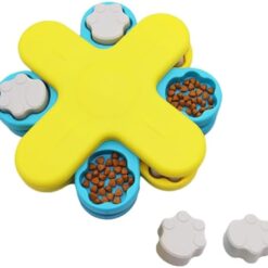 Interactive IQ Training Dog Food Puzzle Feeder Dispenser Toy