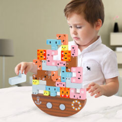 Cartoon Wooden Balancing Bricks Educational Toy