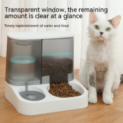 Automatic Transparent Window Pet Feeder Storage Container