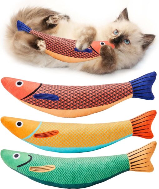 Interactive Saury Fish Catnip Crinkle Sound Toy