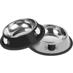 Non-Slip Stainless Steel Pet Bowls Food Feeder Bowl