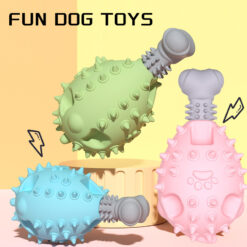 Interactive Dog Durable Squeaky Teeth Grinder Chewers Toy