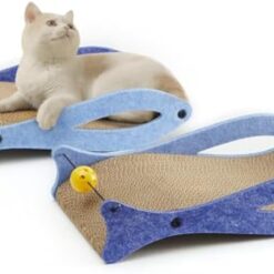 Durable Cat Lounge Scratcher Fish Shape Cardboard Pad