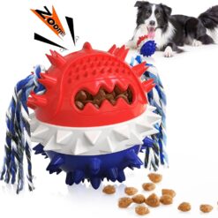 Interactive Treat Dispensing Squeaky Dog Chewers Toy