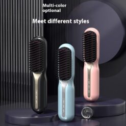 Portable Cordless USB Rechargeable Hair Comb Straighteners