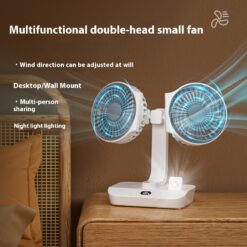 Multi-functional Dual Head LED Digital Display Desktop Fan