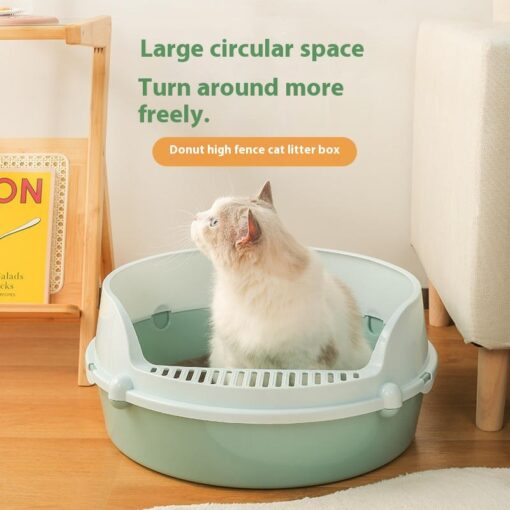 Detachable Anti-splash Semi Closed Cat Litter Box