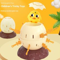 Funny Novelty Mini Pirate Barrel Bucket Chicken Desktop Toy