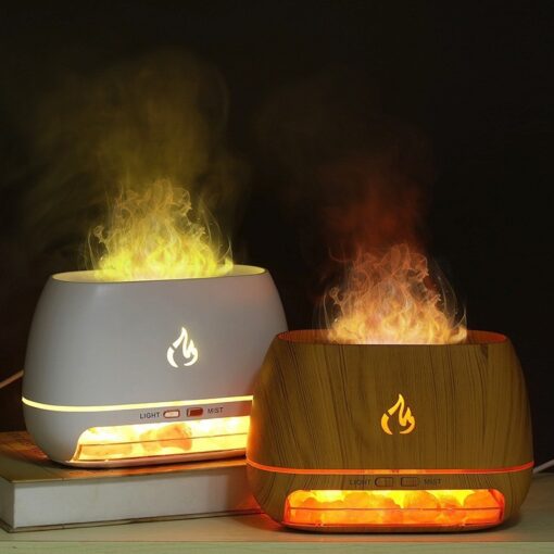 Creative Salt Stone Simulation Flame Aromatherapy Diffuser