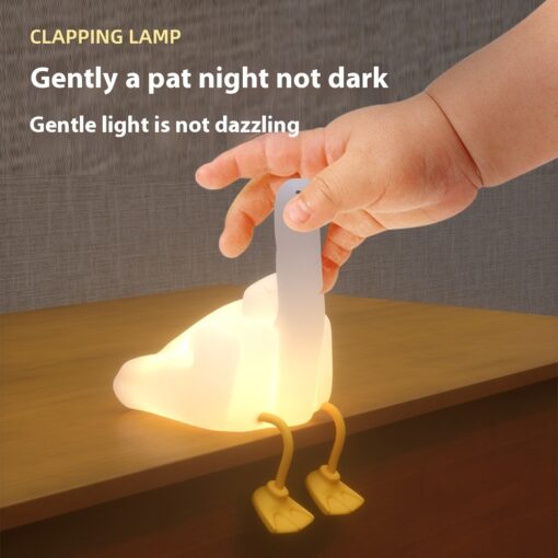 Cute Silicone Middle Finger Rechargeable Duck Night Lamp