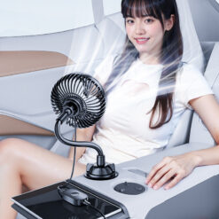 Adjustable USB Car Mounted Wind Single Head Gooseneck Fan