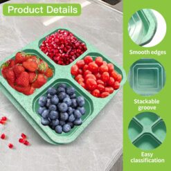 Fresh-keeping Four Grid Dish Dry Plate Snack Lunch Box