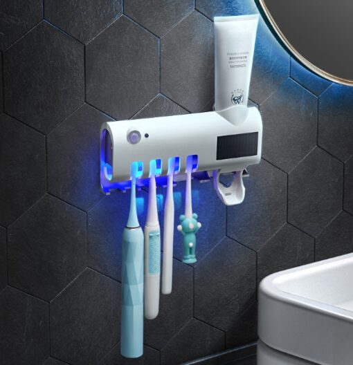 Multifunctional Toothbrush UV Sterilizer Holder Squeezer