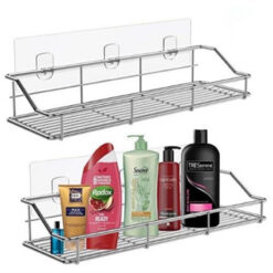 Stainless Steel Punch-Free Bathroom Shelf Rack Holder