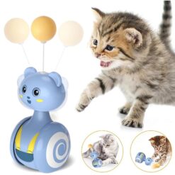 Interactive Bumbler Cat Rolling Teaser Feather Toy