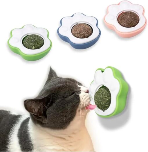 Interactive Catnip Balls Lick Teeth Cleaning Dental Chew Toy