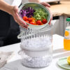 Iced Fresh-keeping Round Clear Salad Bowl Storage Box