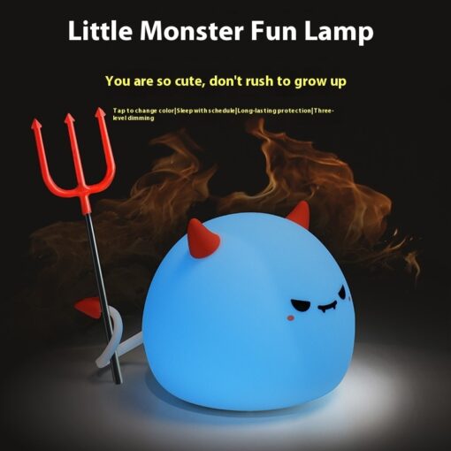 Monster Small Night Rechargeable Silicone Pat Lamp