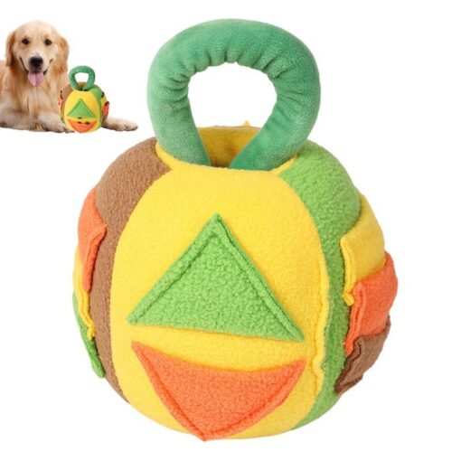 Interactive Dog Snuffle Squeaky Plush Ball Teeth Cleaning Toy