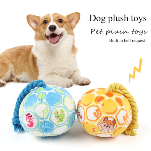 Interactive Dog Tug Of War Cotton Rope Ball Grinding Toy