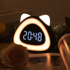 Multifunctional Rechargeable LED Display Clock Night Light