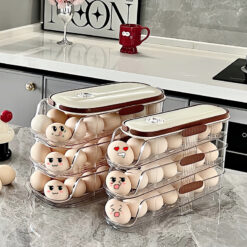 Multi-Function Kitchen Transparent Egg Storage Holder Box