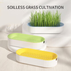 Hydroponic Cat Grass Plastic Tray Growing Kit Planter