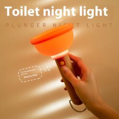 USB Rechargeable Silicone Toilet Plunger Small Night Lamp