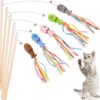 Interactive Cat Wand Bell Teaser String Plush Toy