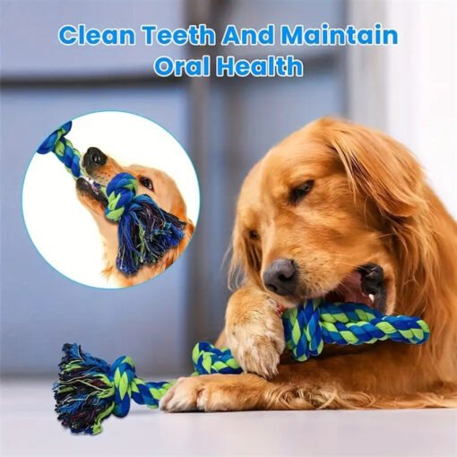 Interactive Pet Molar Teeth Cleaning Bite Rope Toy