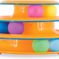 Interactive 3-Tier Tower Tracks Spinning Balls Toy