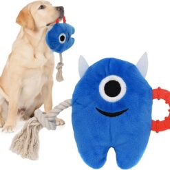 Interactive Dog Squeaky Chew Stuffed Plush Rope Toy