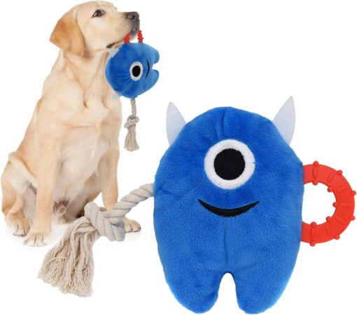 Interactive Dog Squeaky Chew Stuffed Plush Rope Toy