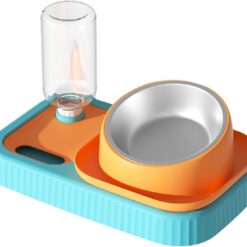 Multifunctional Detachable Slow Feeder Cat Food Water Bowl