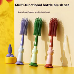 Multifunctional Silicone Baby Bottle Cleaning Brush