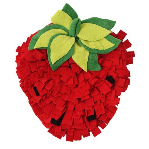 Interactive Strawberry Shape Pet Sniffing Slow Feeder Mat