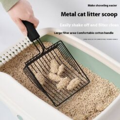 Humanized Non-slip Metal Cat Litter Scoop Cleaning Poop