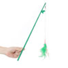 Interactive Cat Feather Wand Bell Stick Toy