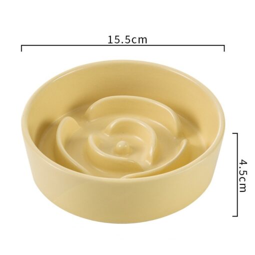 Durable Ceramic Pet Slow Food Feeder Bowl - Image 2