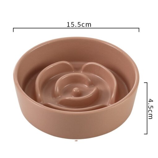 Durable Ceramic Pet Slow Food Feeder Bowl - Image 5