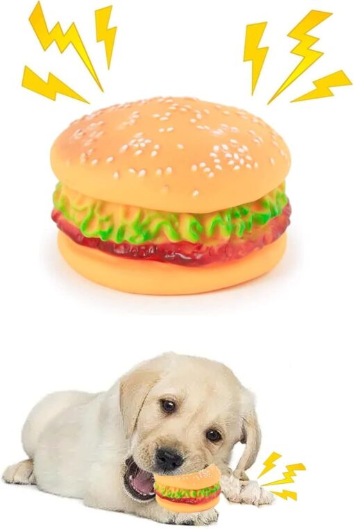 Hamburger Squeaky Bite-Resistant Squeaky Chewing Toy