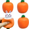 Bunny Squeeze Ball Carrot Rabbit Stress Sensory Pressure Toy