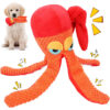 Octopus Squeaky Plush Dog Cleaning Teeth Chew Toy