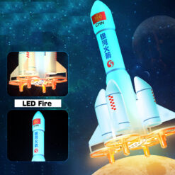 Remote Control 360° Realistic LED Space Rocket Toy