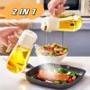 2 In 1 Glass Kitchen Oil Bottle Sprayer Dispenser