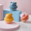 Portable Cute Bear Shape Beauty Egg Storage Sponge Box