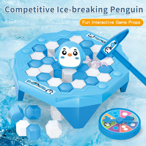 Interactive Mini Rescue Little Penguin Ice Game Desktop Toy