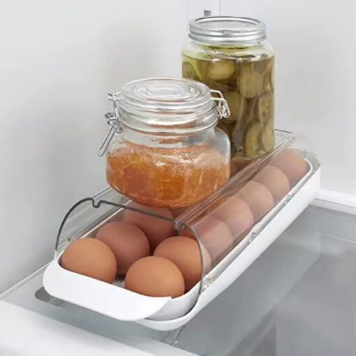 Creative Refrigerator Egg Rolling Storage Rack Dispenser