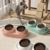 Non-slip Pet Elevated Double Neck Protection Bowl